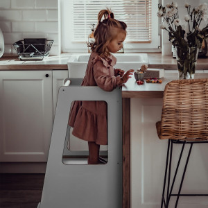 Kitchen Helper Scandi Pomocnik Kuchenny dla Dziecka Szary