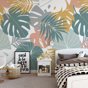 Tapeta do pokoju dziecka Tropikalne Liście