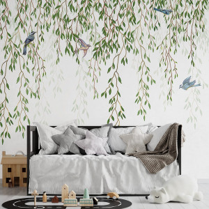 Tapeta do pokoju dziecka Wiosenne Gałązki