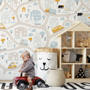 Tapeta do pokoju dziecka Ulice Miasta 4