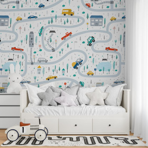 Tapeta do pokoju dziecka Ulice Miasta 5