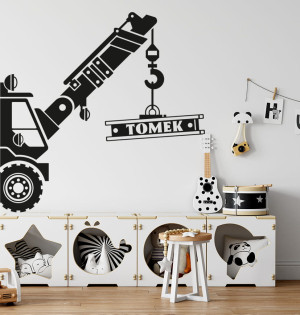 Naklejka ścienna do pokoju dziecka Dźwig