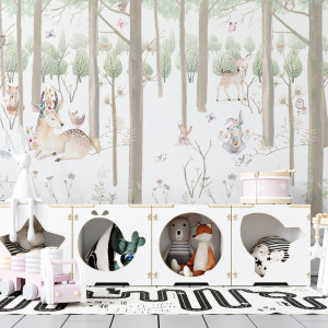 Tapeta do pokoju dziecka Leśna polana