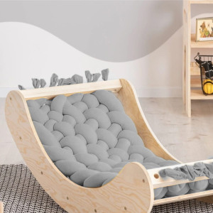 Fotelik bujany kołyska dziecięca Jasnoszara