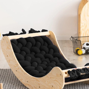 Fotelik bujany kołyska dziecięca Czarna