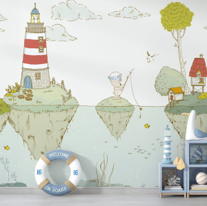 Tapeta do pokoju dziecka Latarnia Morska