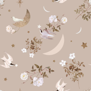 Tapeta do pokoju dziecka Birds in The Night Sky