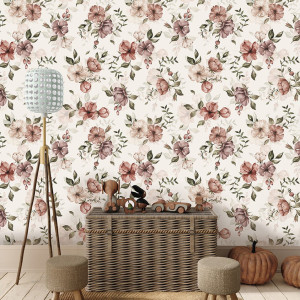 Tapeta Malumi WILD ROSES do pokoju dziecka
