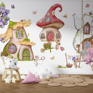 Tapeta do pokoju dziecka Rodzina myszek