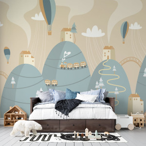 Tapeta do pokoju dziecka Górskie miasto