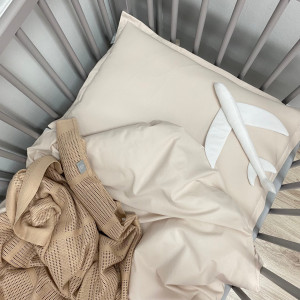 Pościel dla dzieci z rantem Beżowa