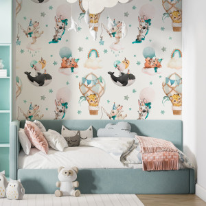 Tapeta do pokoju dziecka Magiczny Świat - Blue