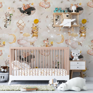 Tapeta do pokoju dziecka Magiczny Świat - podniebna wyprawa