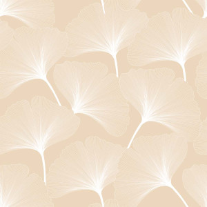 Tapeta do pokoju dziecka CLASSIC big gingko pattern Ivory