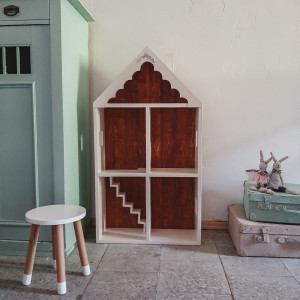 Drewniany domek dla lalek Vintage - kolory