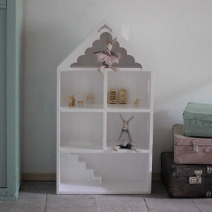Drewniany domek dla lalek Vintage Alva - kolory