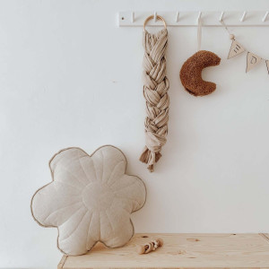 Poduszka lniana kwiat "Piaskowa lilia"