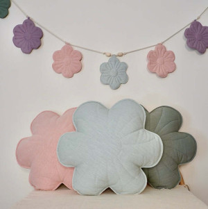 Poduszka lniana kwiat "Mięta"