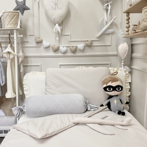 Pościel dla dzieci z wypustką Beżowa