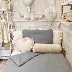 Pościel dla dzieci z wypustką Grafit