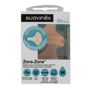 Suavinex Zerozero Colic Silicone Teat M x2