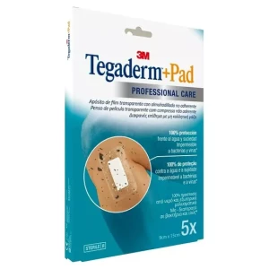 3M Tegaderm +Pad 9x15cm x5 Polyurethane Dressing