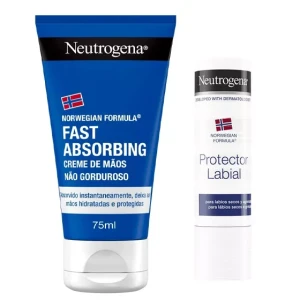 Neutrogena Fast Absorbing Hand Cream 75ml + Lip Stick 4.8g