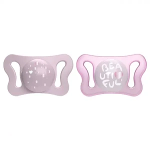 Chicco Pacifiers Physio Micro Silicone 0-2m Pink x2
