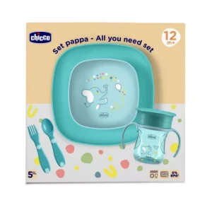 Chicco Set Pappa Azul 12m+