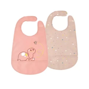 Chicco Easy Meal Bib Pink 6m+ x2
