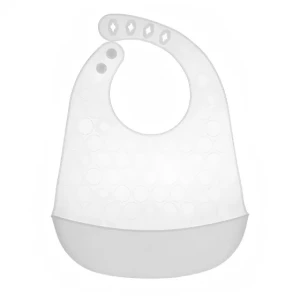 Chicco Gray Silicone Bib 6m+