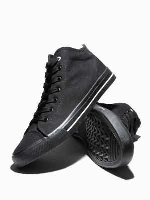 Buty męskie trampki T389 - czarne