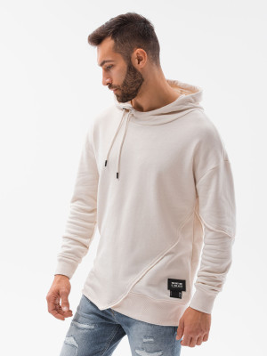 Bluza męska z kapturem B1187 - biała - Ombre