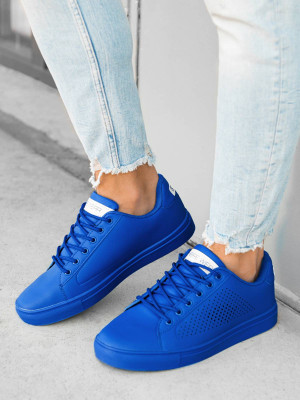 Klasyczne męskie buty sportowe - niebieskie T383