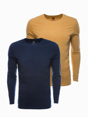 Zestaw longsleeve męski z długim rękawem 2-pak - mix V6 Z43