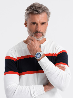 Sweter męski - biały V5 E190