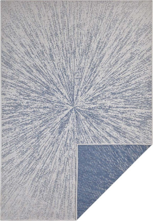Dywan dwustronny, płasko tkany, sznurkowy, zewnętrzno-wewnętrzny Bougari Aura, niebieski 160x230