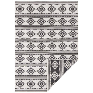 Dywan dwustronny, płasko tkany, sznurkowy, zewnętrzno-wewnętrzny Bougari Maple beżowo-czarny 160x230