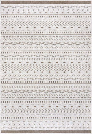 Dywan dwustronny, płasko tkany, sznurkowy, zewnętrzno-wewnętrzny Bougari Kuba, beżowy 200x290