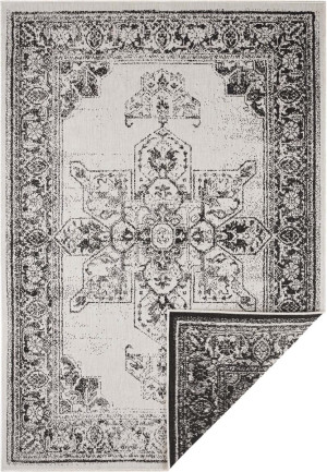 Dywan dwustronny, płasko tkany, sznurkowy, zewnętrzno-wewnętrzny Bougari Bordon ,szary 120x170