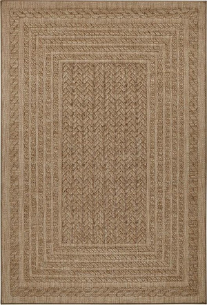 Dywan brązowy płasko tkany sizal, zewnętrzno-wewnętrzny Bougari Limonero 160x230