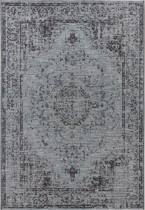 Dywan niebieski płasko tkany sizal, zewnętrzno-wewnętrzny Elle Decor 200x290