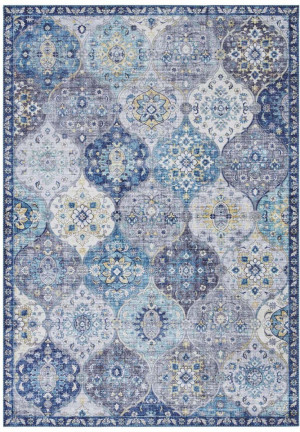 Orientalny niebieski dywan Elle Decor Kaschmir Ghon 200x290