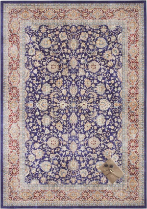 Orientalny czerwono-granatowy dywan Elle Decor Keschan Maschad 80x150