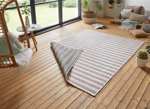 Chodnik dwustronny beżowy , płasko tkany, sznurkowy, zewnętrzno-wewnętrzny Bougari 80x250cm