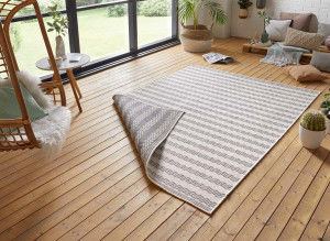Chodnik dwustronny beżowy , płasko tkany, sznurkowy, zewnętrzno-wewnętrzny Bougari 80x250cm