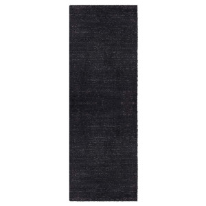 Gruby chodnik boho z frędzlami typu SHAGGY, antracyt Elle Decor 80x200cm