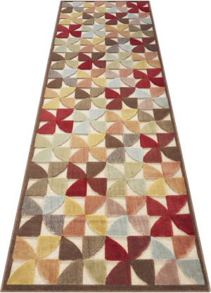 Ekskluzywny chodnik z wiskozy, tłoczony efekt 3D. multikolor MINT RUGS Ailette 80x125cm