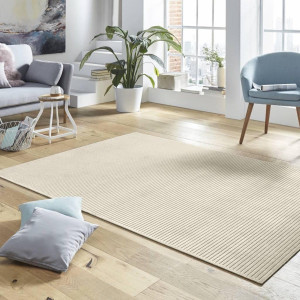 Ekskluzywny chodnik z wiskozy, tłoczony efekt 3D. kolor beżowy MINT RUGS Hazel 80x125cm