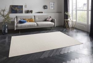Ekskluzywny chodnik z wiskozy, tłoczony efekt 3D. kolor beżowy MINT RUGS Alagnon 80x125cm